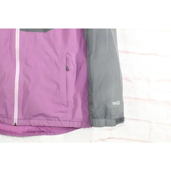 LL Bean Purple Polyester Lined Insulated Zip-up Hooded Wildcat Jacket L - Picture 4 of 11